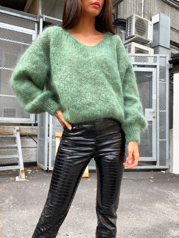 Milana Mohair Knit - Dusty Green  - Image 1