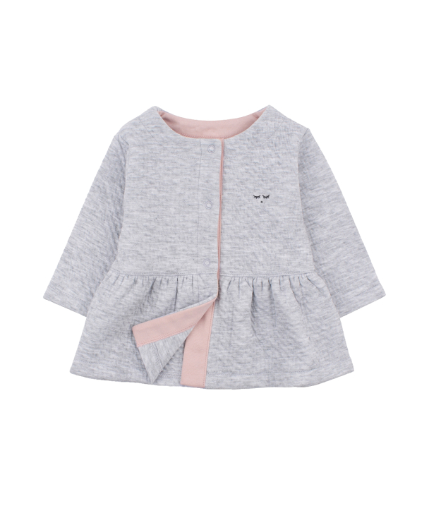 Philo Cardigan - Grey Melange Jacquard - Image 2