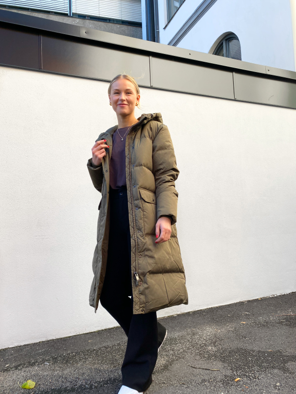 New Nima Down Coat - Tarmac - Image 7