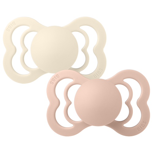 BIBS | Supreme Silikon 2-pk - Ivory/Blush