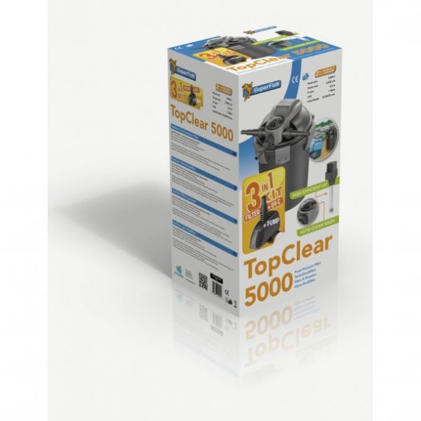 TopClear 5000 trykkfiltersett med Pumpe og UV-C