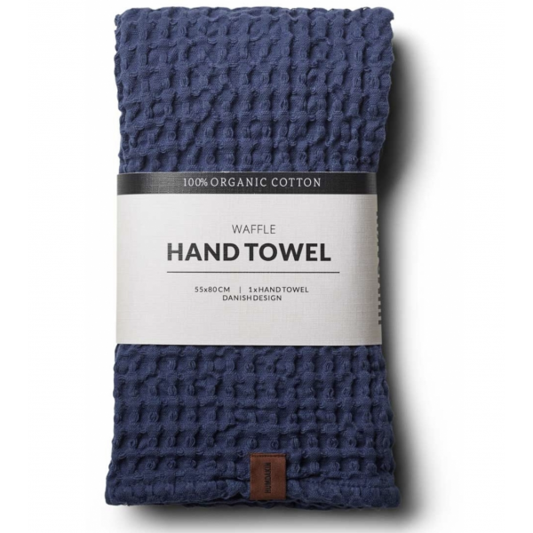 Waffle hand towels - Sea Blue