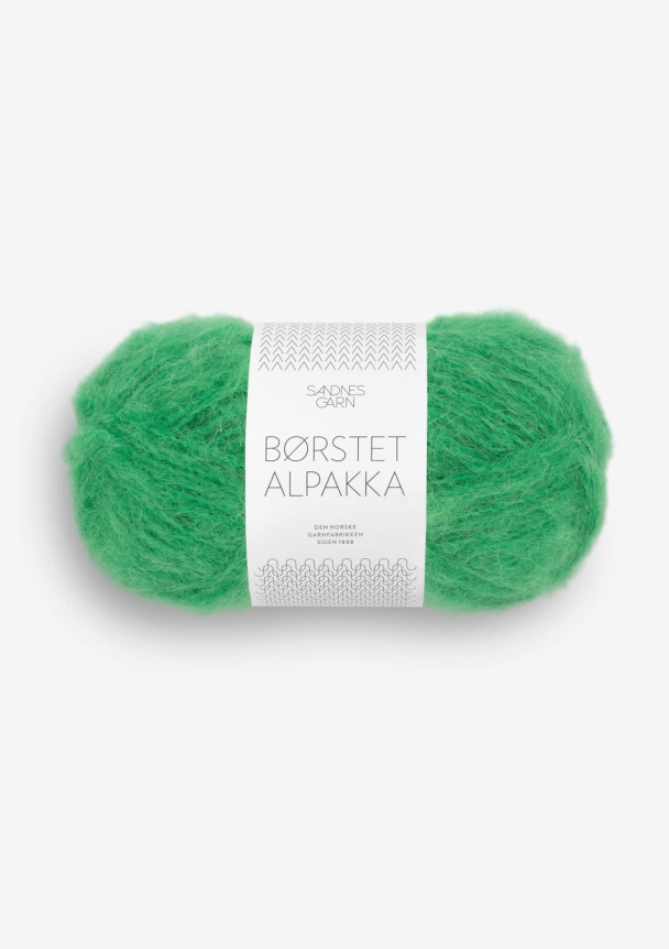 Børstet Alpakka 8236 Jelly Bean Green - Sandnes Garn