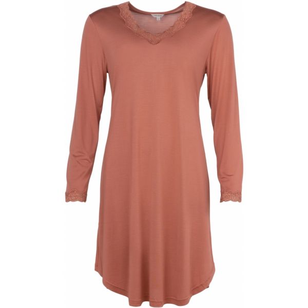 Lady Avenue Silk Jersey Nightgown L/S