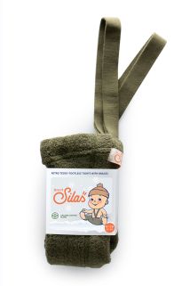 Silly Silas | Teddy Footless Tights - Olive