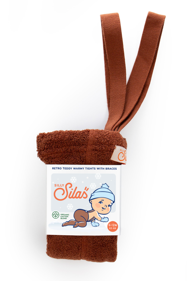 Teddy Footed Tights - Cinnamon - Image 1