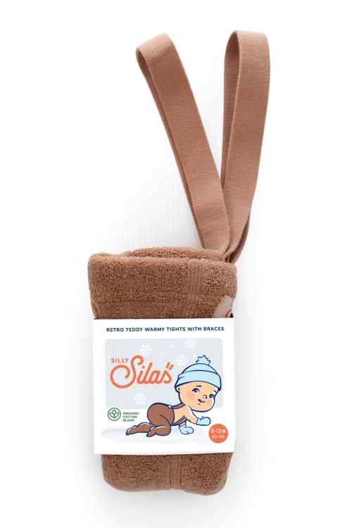 Silly Silas | Teddy Footed Tights - Light Brown