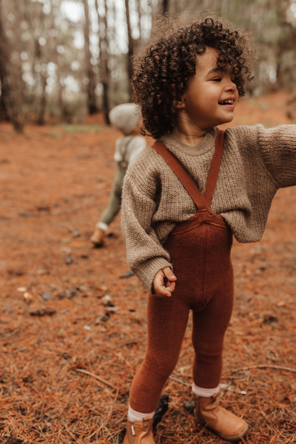 Teddy Footless Tights - Cinnamon - Image 2