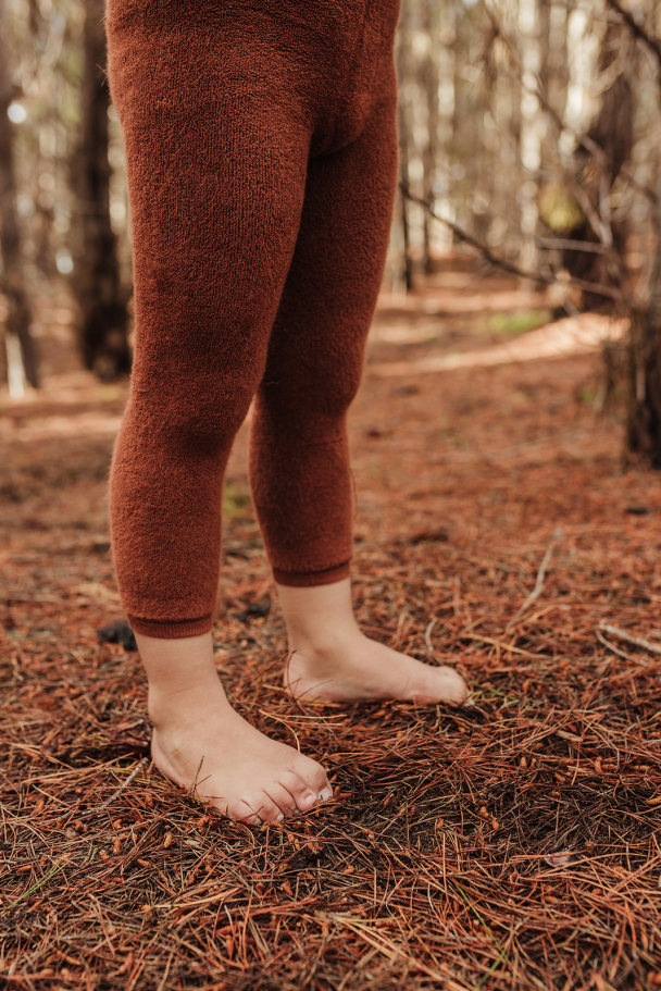 Teddy Footless Tights - Cinnamon - Image 3