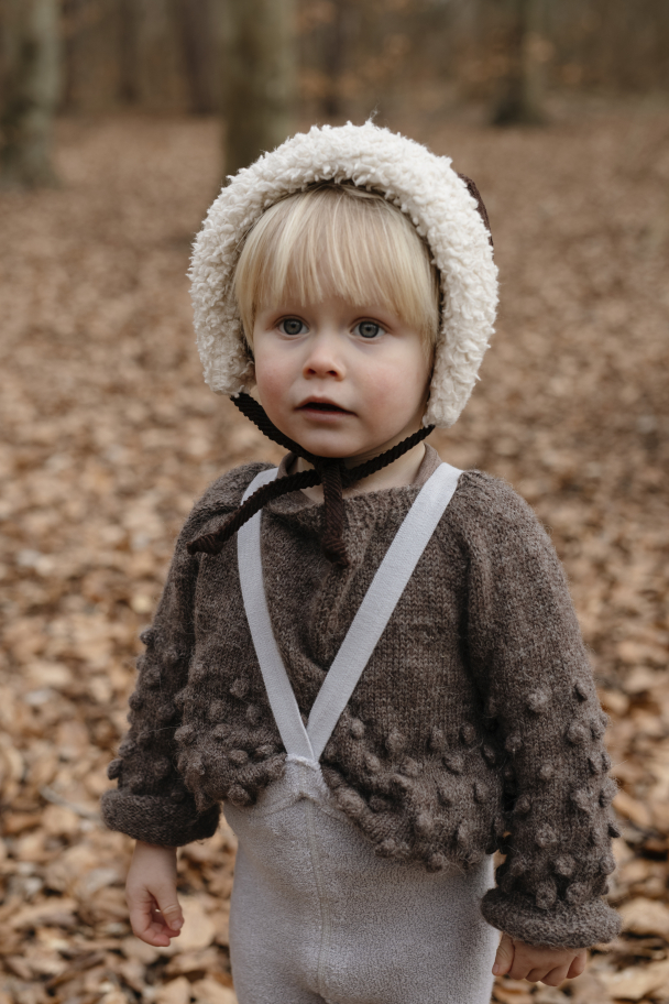 Teddy Footed Tights - Pearl Grey - Image 3