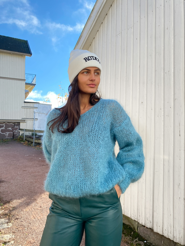 Milana Mohair Knit - Turquoise - Image 3