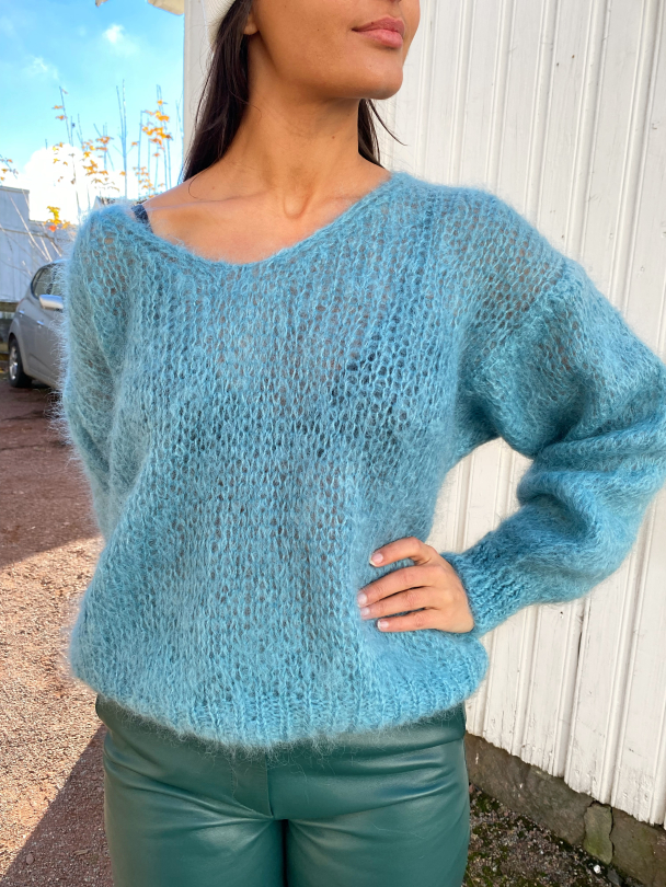 Milana Mohair Knit - Turquoise - Image 1
