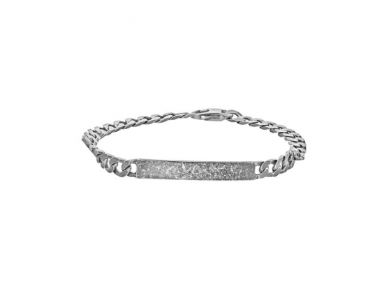 Cracked-plated silver bracelet