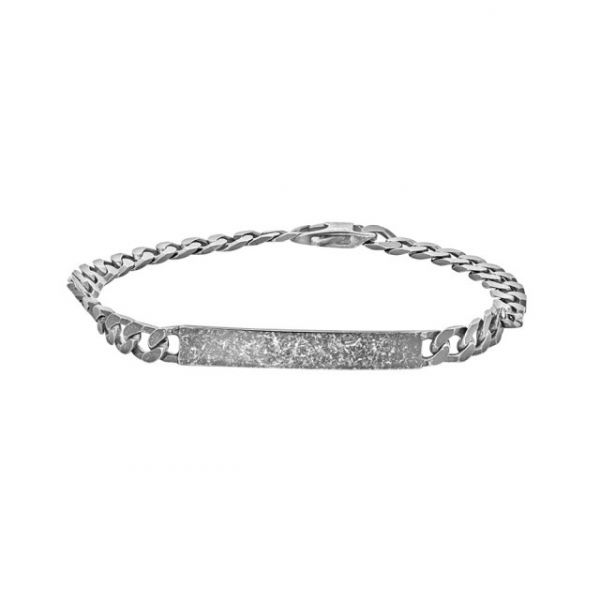 Cracked-plated silver bracelet