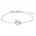 Rhod. silver bracelet unicorn