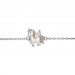 Rhod. silver bracelet unicorn