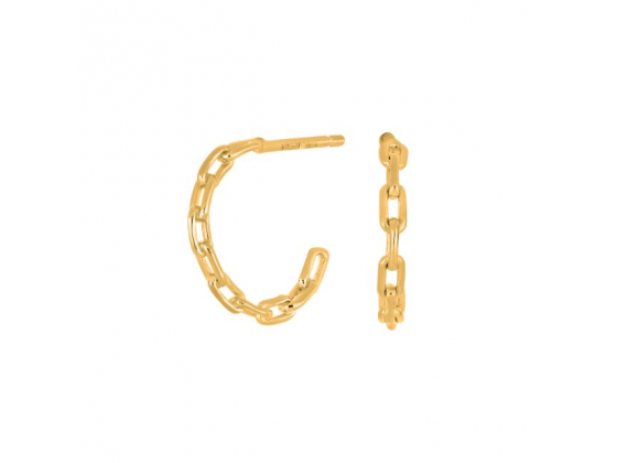 Gold-plated silver earring 15mm
