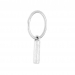 SON Rhodium-plated silver hoops pin