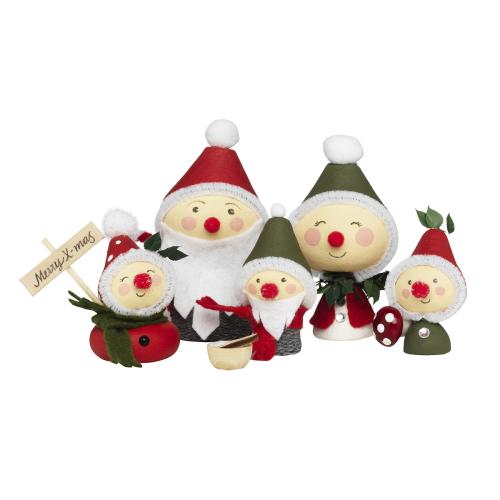 DIY kit Forest Santas 5 stk