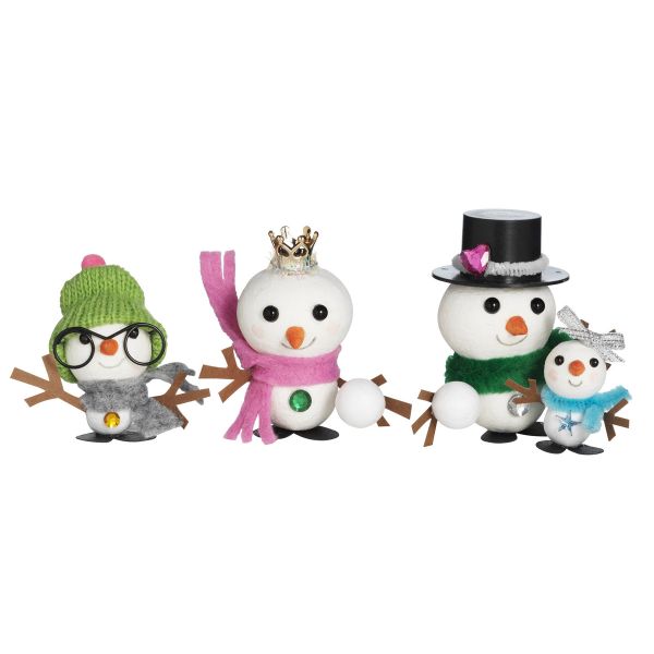 DIY-sett Cheery Snowman Family