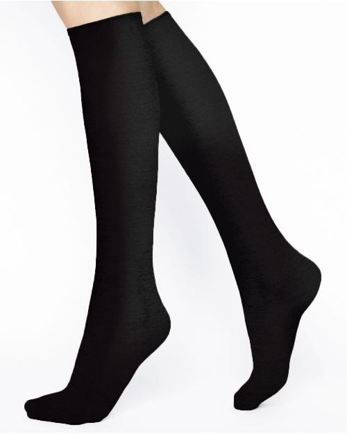 'Laine' merino knee-highs, sort