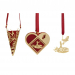 Ornament - 3 stk - Tommelise (Forgylt)