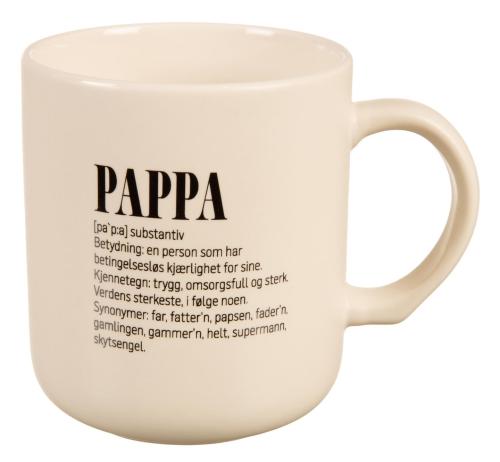 Krus  Pappa definisjon hvit m/sort