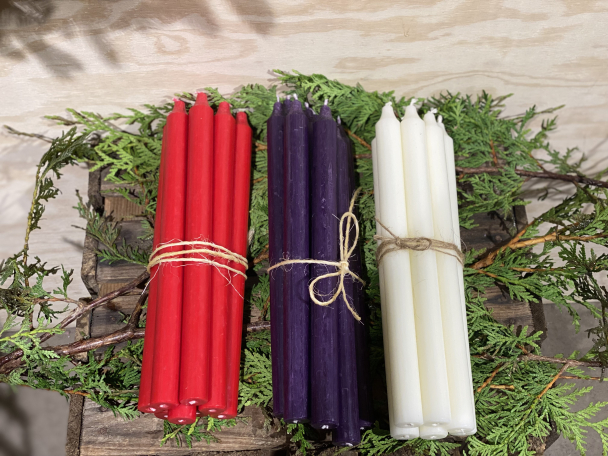 Kronelys i 100% stearin - Image 6