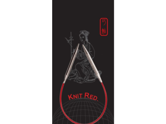 ChiaoGoo rundpinner, Knit Red, 23 - 30 cm, 2.0 - 5.0 mm