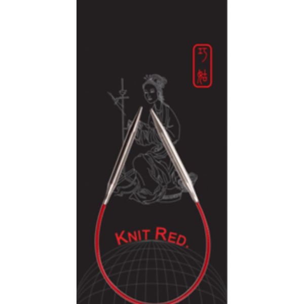 ChiaoGoo rundpinner, Knit Red, 23 - 30 cm, 2.0 - 5.0 mm