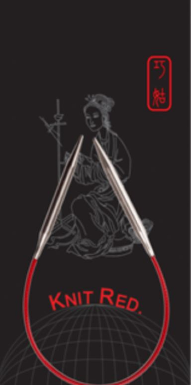 ChiaoGoo rundpinner, Knit Red, 23 - 30 cm, 2.0 - 5.0 mm - Image 1