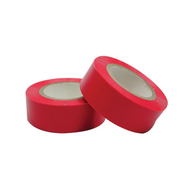 Tape rød 10mx19mm 2 ruller