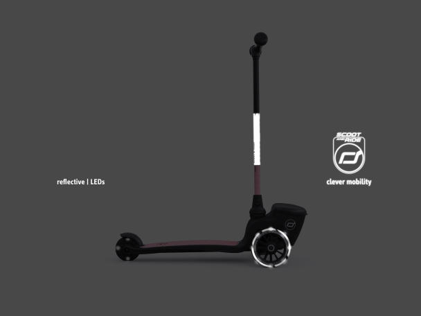 SCOOT & RIDE - SPARKESYKKEL HIGHWAYKICK 2 REFLECTIVE ROSE - Image 8