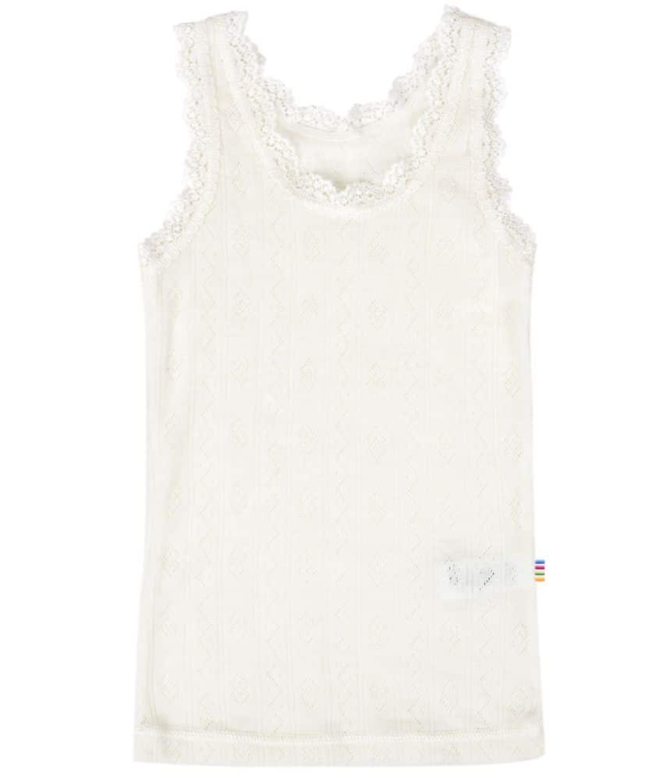 Undertrøye Ull/Silke Blondekant - Natur