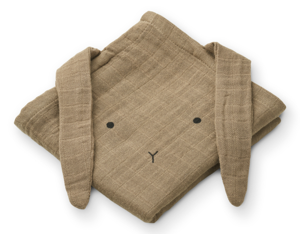 Hannah Muslin Klut 2-pk - Rabbit Oat