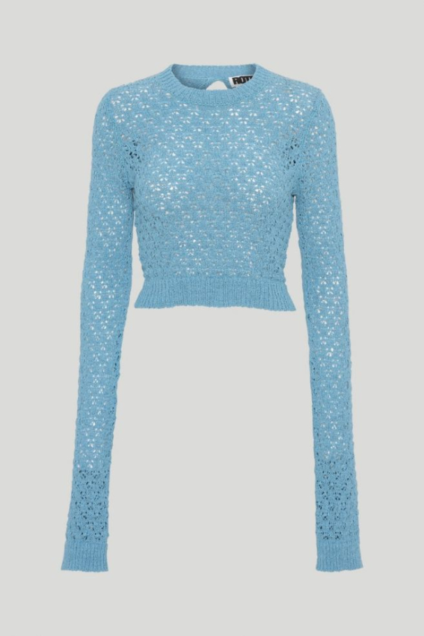 Patricia Knit Top - Ethereal Blue - Image 2