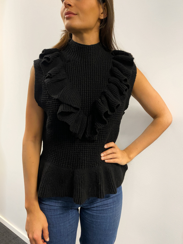 Tikka Knit Vest - Black  - Image 1