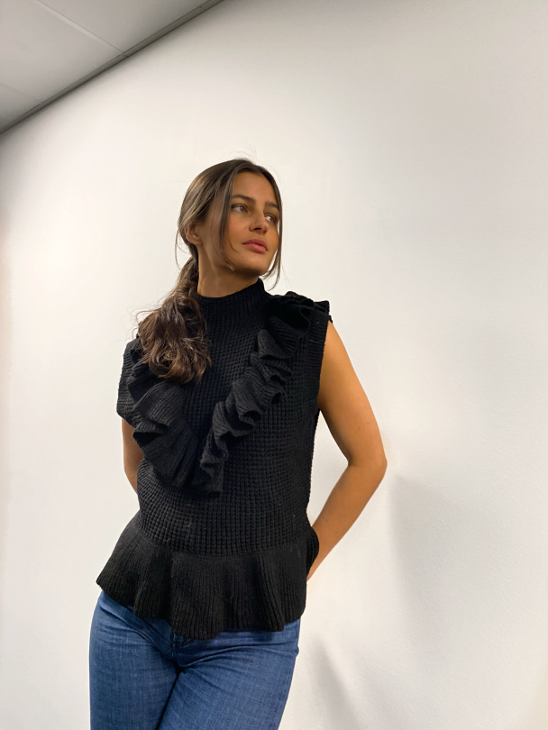 Tikka Knit Vest - Black  - Image 3