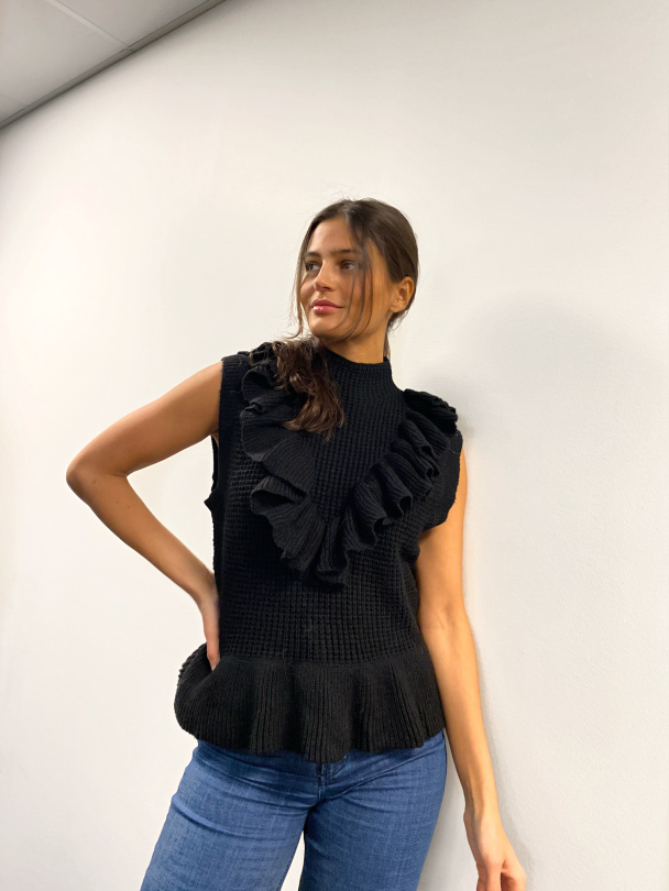 Tikka Knit Vest - Black  - Image 4