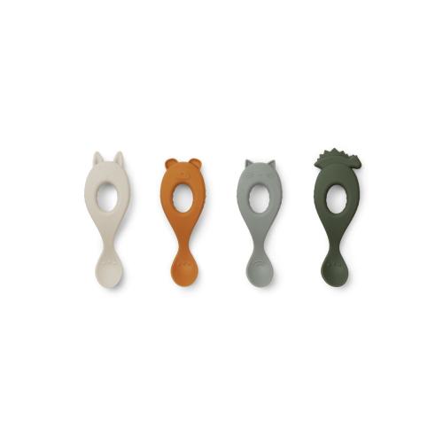 Liewood | Liva Skjeer Silikon 4-pk - Hunter Green Mix