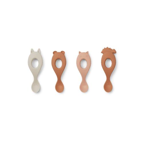 Liewood | Liva Skjeer Silikon 4-pk - Rose Mix