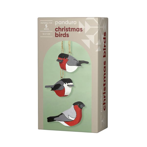 DIY-kit Christmas Birds 5 stk