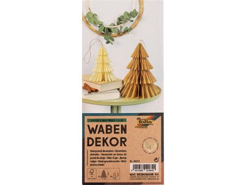 Folia Papirdekor Juletre 2stk – Beige/krem S/M