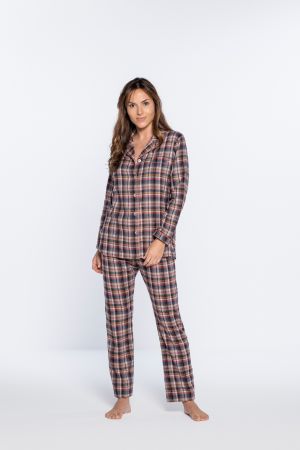 'Guasch' flanell pysjamas, grå