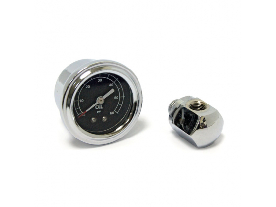 OIL PRESSURE GAUGE KIT ROCKERBOX, 60 PSI