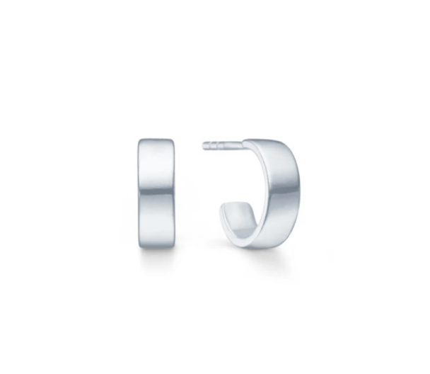 Chunky mini hoops - Silver 