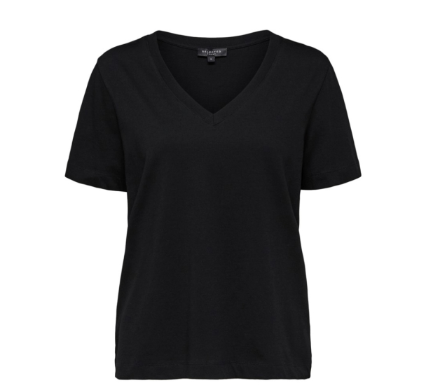 Standard V-Neck Tee  - Black - Image 1