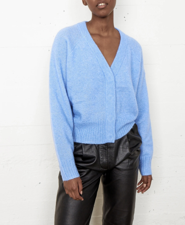 Brook Knit Boxy Cardigan - Cornflower Blue  - Image 2