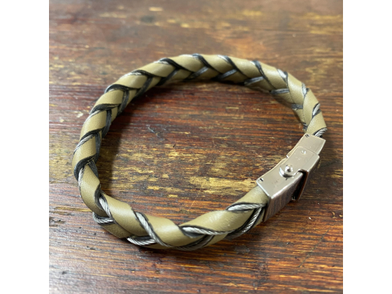 Beige Leather Bracelet
