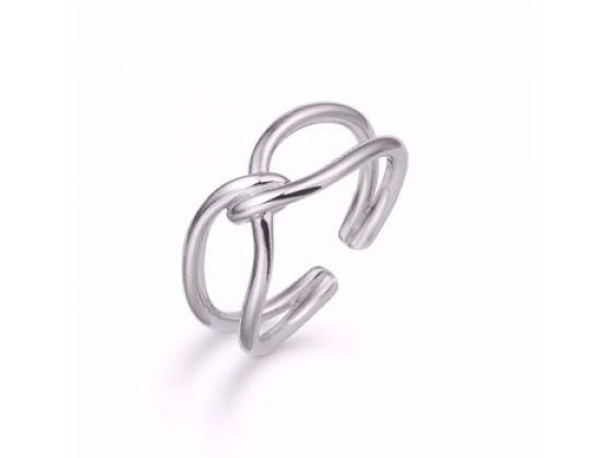 Sølv knute ring